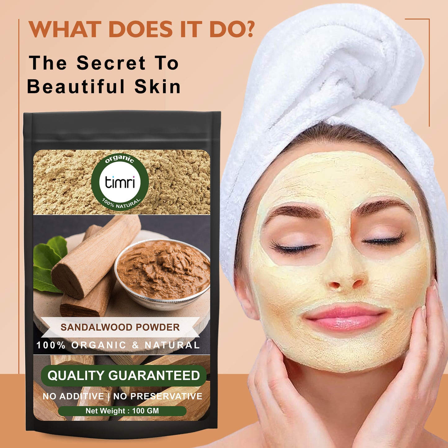 TIMRI    PURE SANDALWOOD POWDER  100 Gm