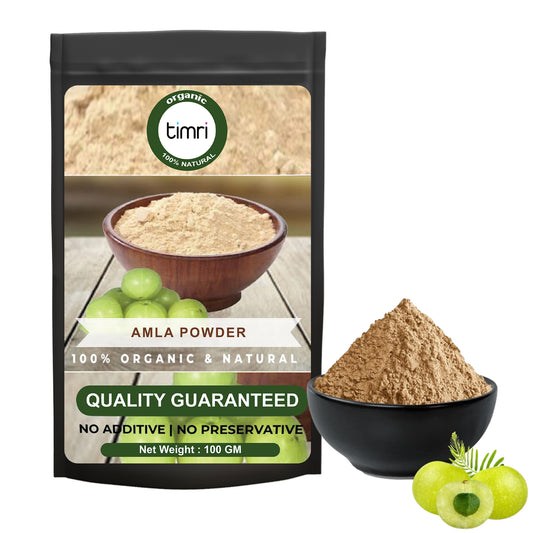 Timri Organic Amla Powder - Vitamin C Superfood for Immunity & Skin Health, 100g