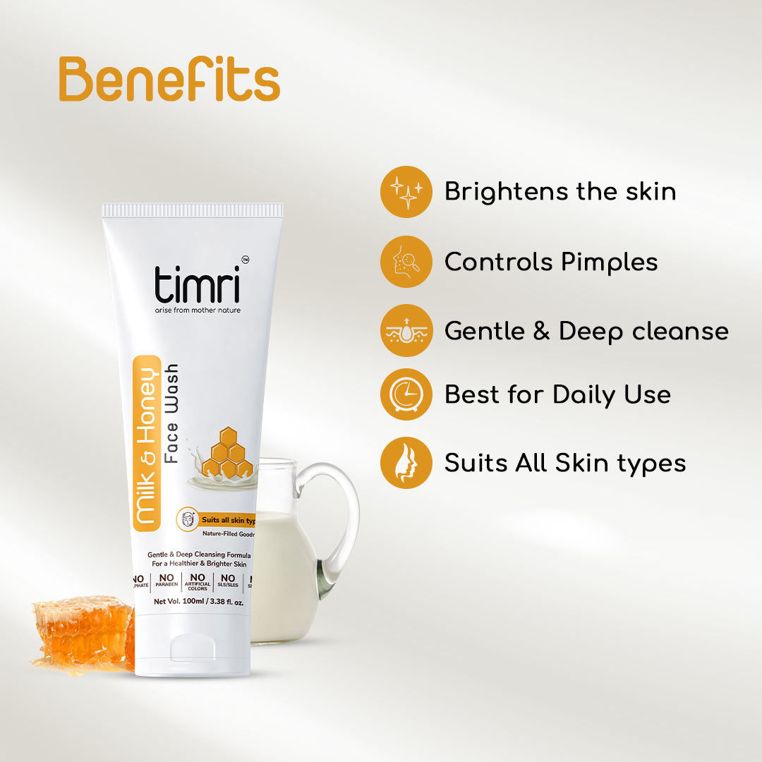 TIMRI Face Glow Kit For Cleansing, Glowing and Under Eye (100ml, 50ml & 30ml)