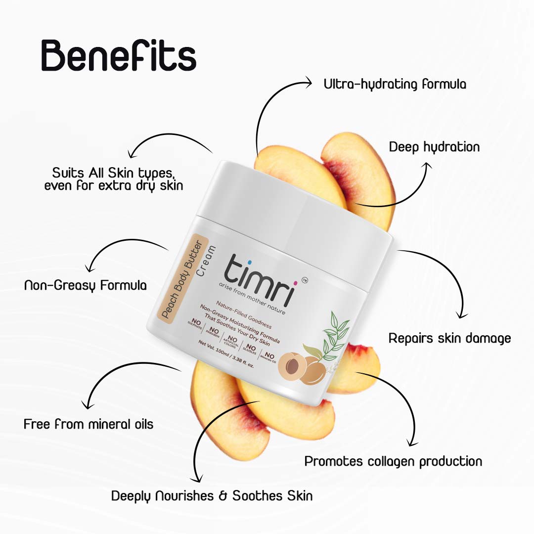 TIMRI Peach Body Butter Moisturizer for Winter- 100ml