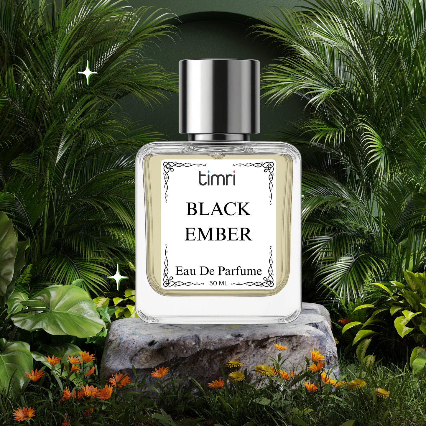 TIMRI Black Ember Perfume | Long Lasting Woody Oriental Eau de Parfum