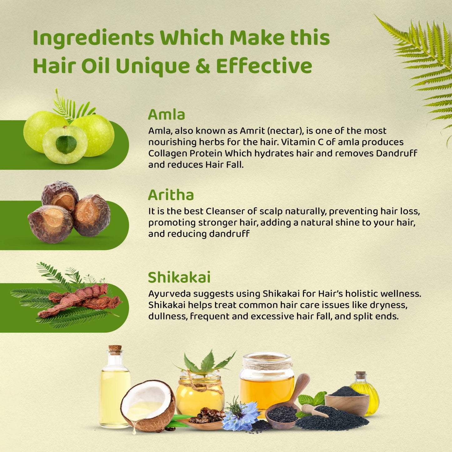 TIMRI Amla, Aritha & Shikakai Hair Oil for Dandruff Removal & Scalp Repair, 100ml