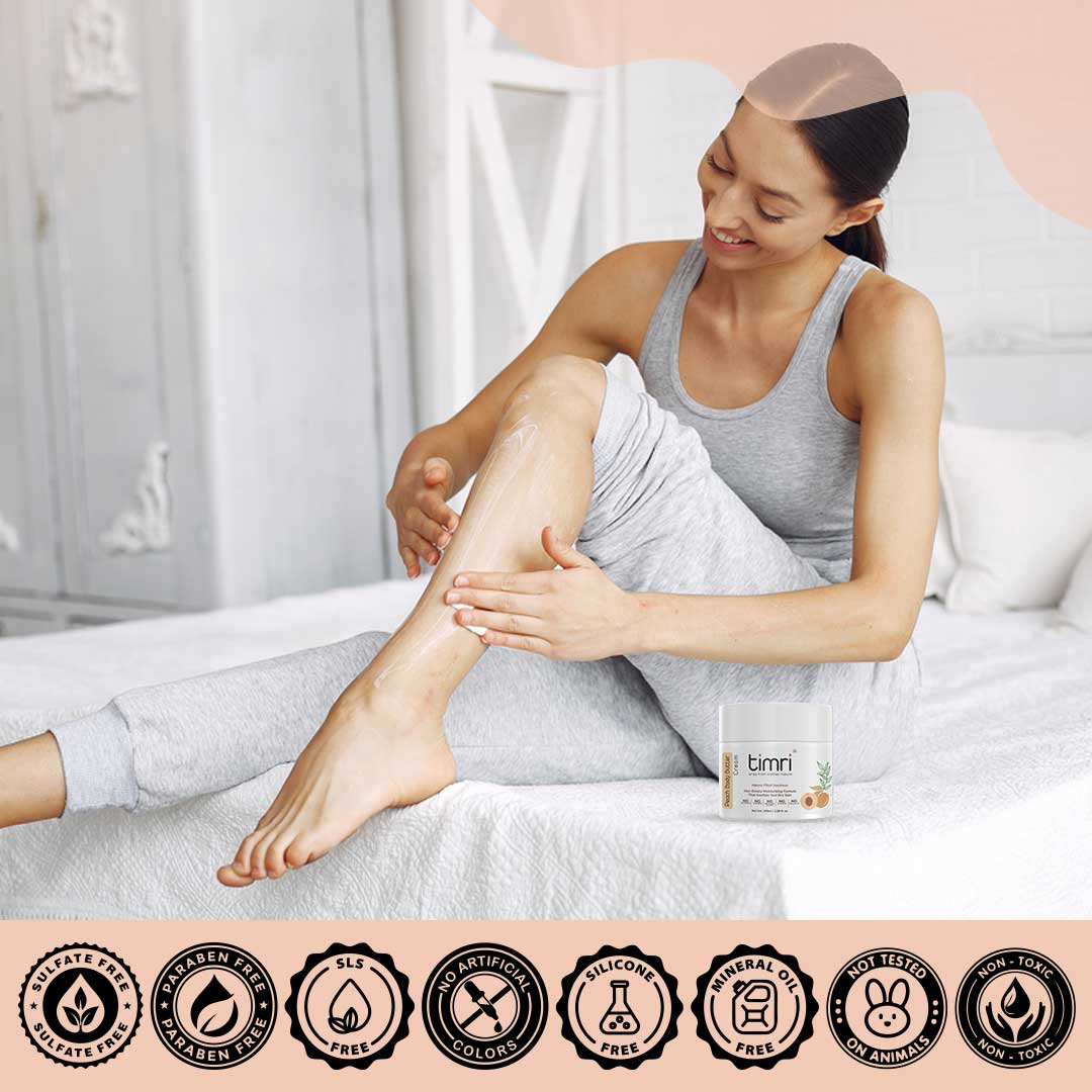 TIMRI Peach Body Butter Cream for Deep Hydration to Repair Dry Skin - 100ml