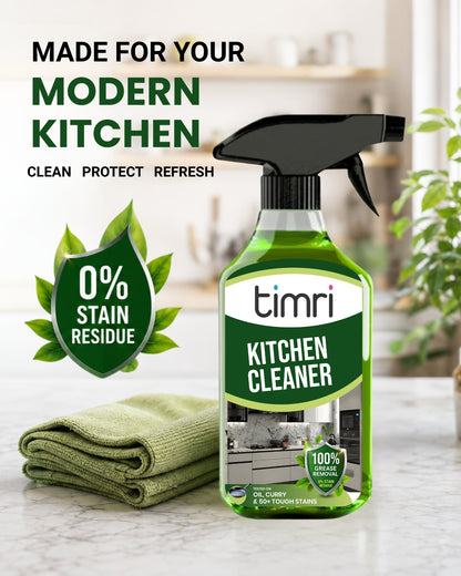 TIMRI Kitchen Cleaner Spray – Powerful Grease & Oil Remover for Kitchen Surfaces | 500ml