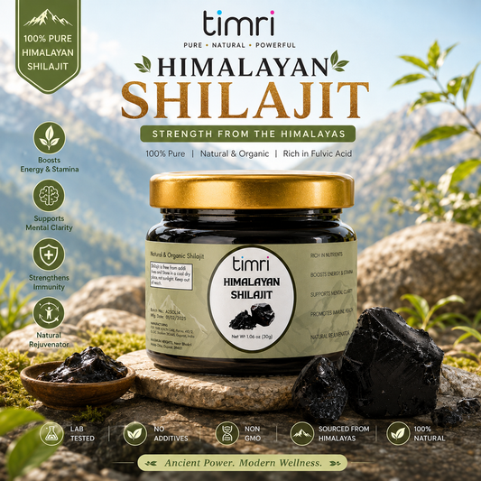 Timri Pure Shilajit Resin | 100% Natural Himalayan Shilajit for Energy & Stamina