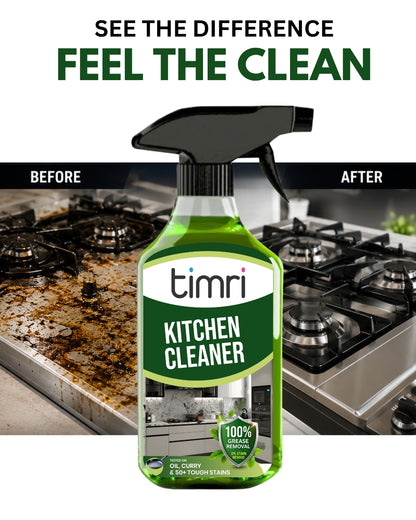 TIMRI Kitchen Cleaner Spray – Powerful Grease & Oil Remover for Kitchen Surfaces | 500ml