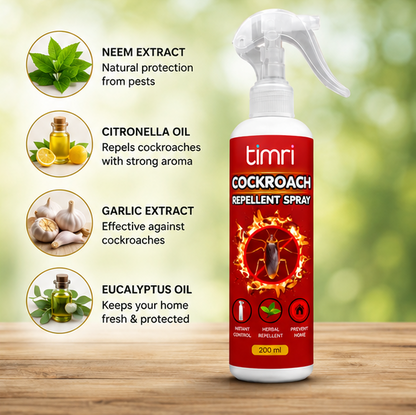 TIMRI Cockroach Repellent Spray | Natural Cockroach Repellent for Home & Kitchen