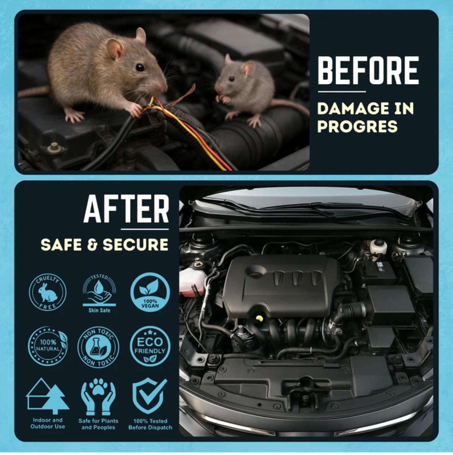 TIMRI Rat Repellent Spray | Herbal Rat & Mouse Repellent for Home
