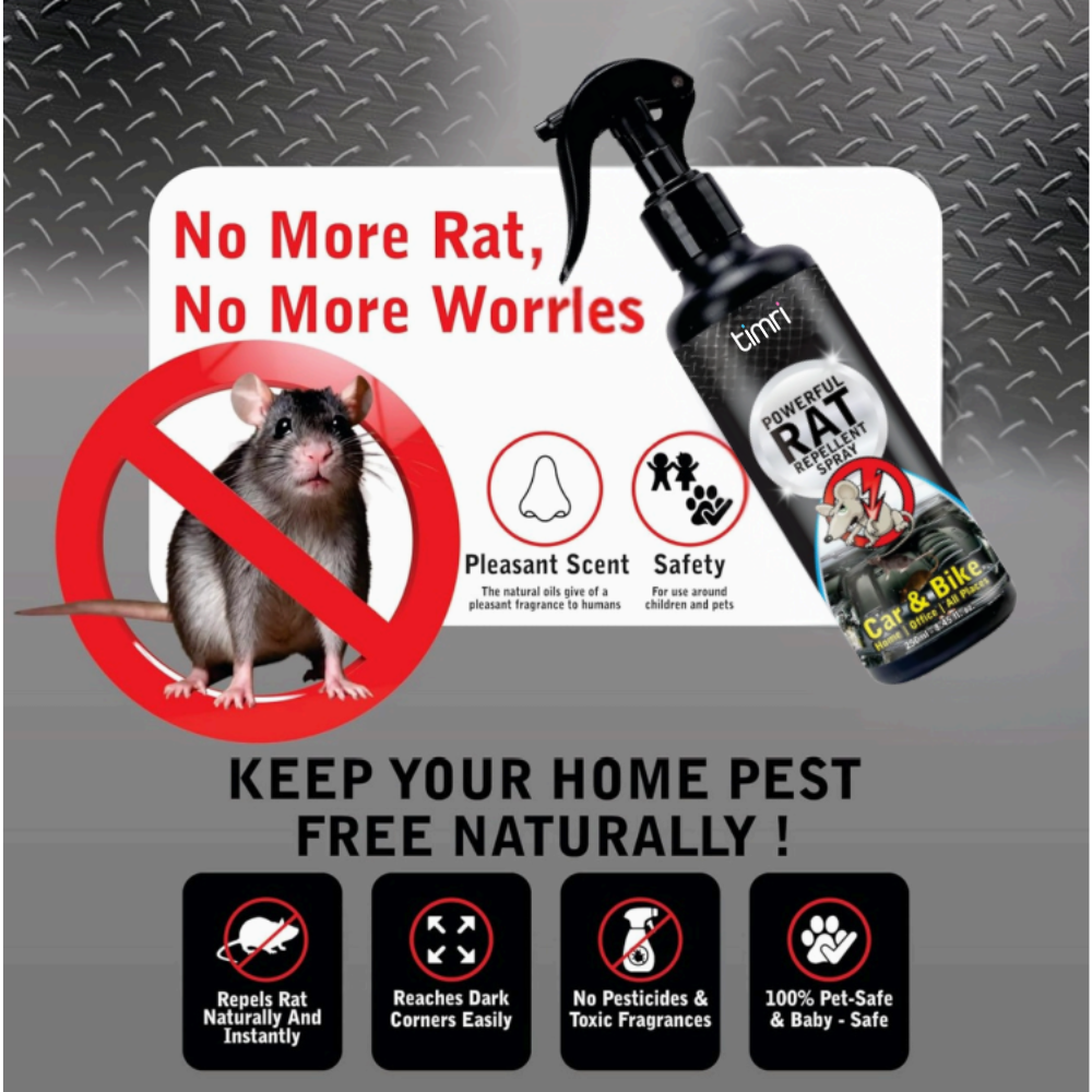 TIMRI Rodent Repellent Spray | Natural Rat & Mouse Repellent