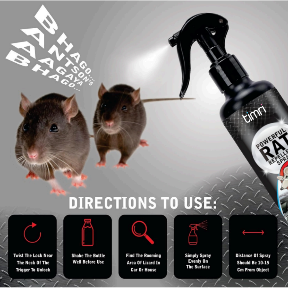 TIMRI Rodent Repellent Spray | Natural Rat & Mouse Repellent