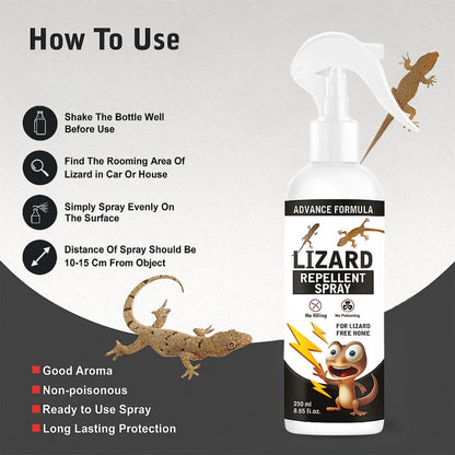 TIMRI Gecko & Lizard Repellent Spray | Herbal Lizard Repellent for Home & Office