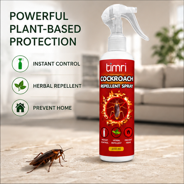 TIMRI Cockroach Repellent Spray | Natural Cockroach Repellent for Home & Kitchen