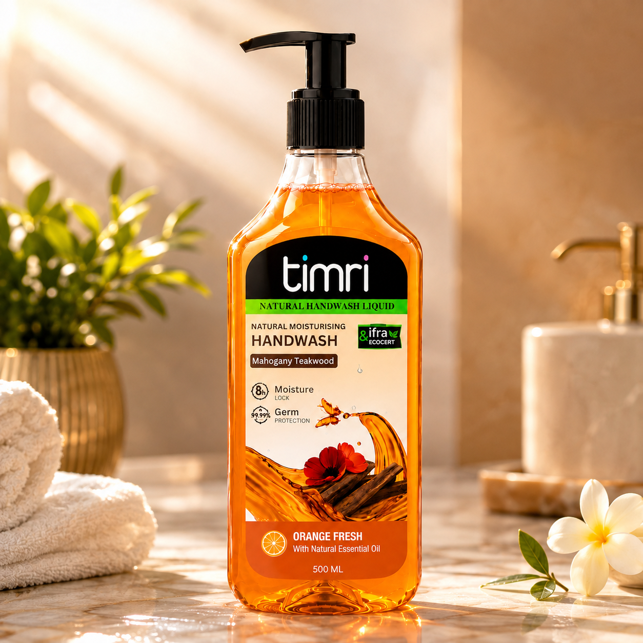 TIMRI Natural Hand Wash – Gentle Hand Cleanser with Fresh Natural Care