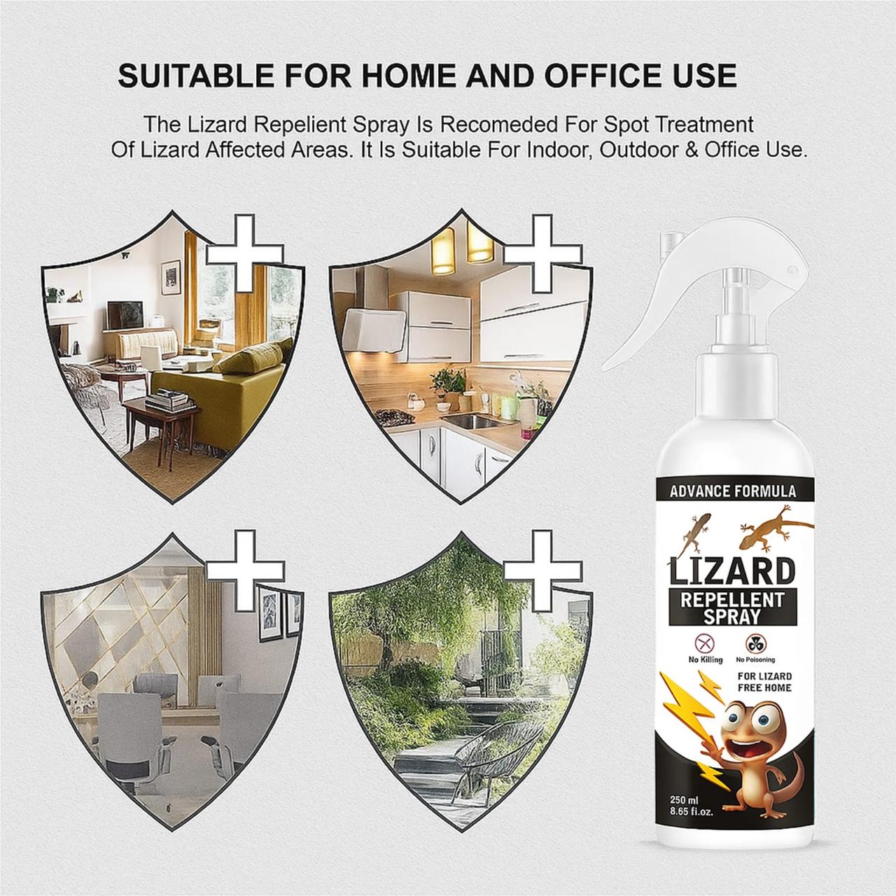 TIMRI Gecko & Lizard Repellent Spray | Herbal Lizard Repellent for Home & Office