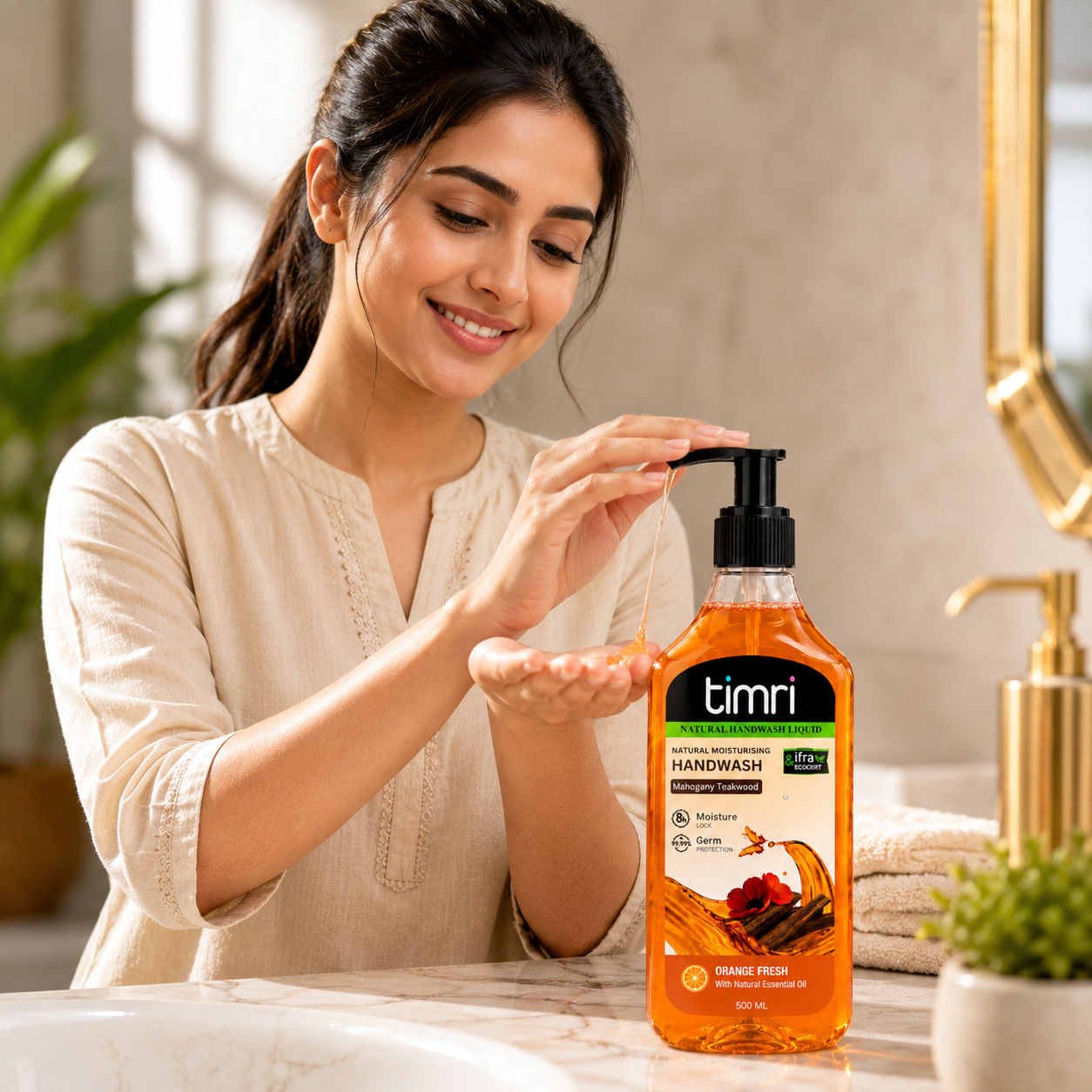TIMRI Natural Hand Wash – Gentle Hand Cleanser with Fresh Natural Care