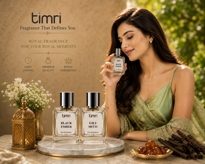 Timri Black Ember & Gili Mitti Combo – Premium Long-Lasting Unisex Perfume Gift Set