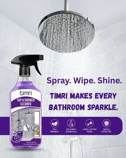 TIMRI Tap & Shower Cleaner – Hard Water Stain & Limescale Remover Spray | 500ml