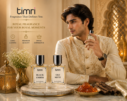Timri Black Ember & Gili Mitti Combo – Premium Long-Lasting Unisex Perfume Gift Set