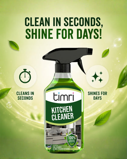 TIMRI Kitchen Cleaner Spray – Powerful Grease & Oil Remover for Kitchen Surfaces | 500ml