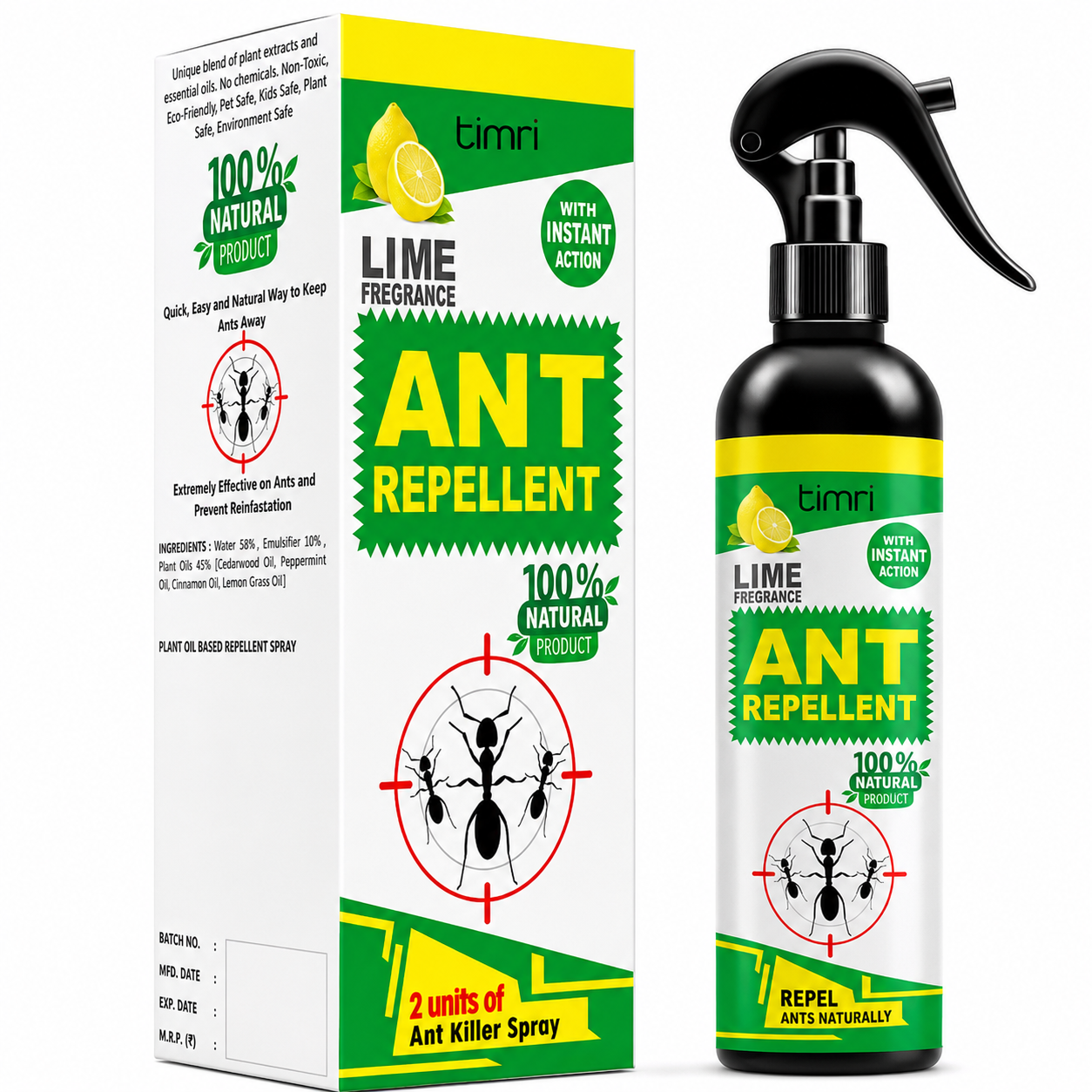 TIMRI Ant Repellent Spray | Natural Ant Repellent for Home & Kitchen