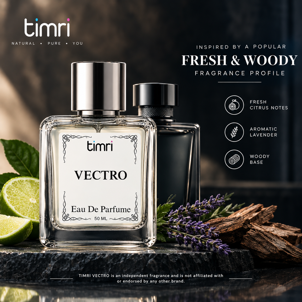 TIMRI Vectro Perfume for Men – CR-7 Inspired Fresh Spicy & Woody Fragrance