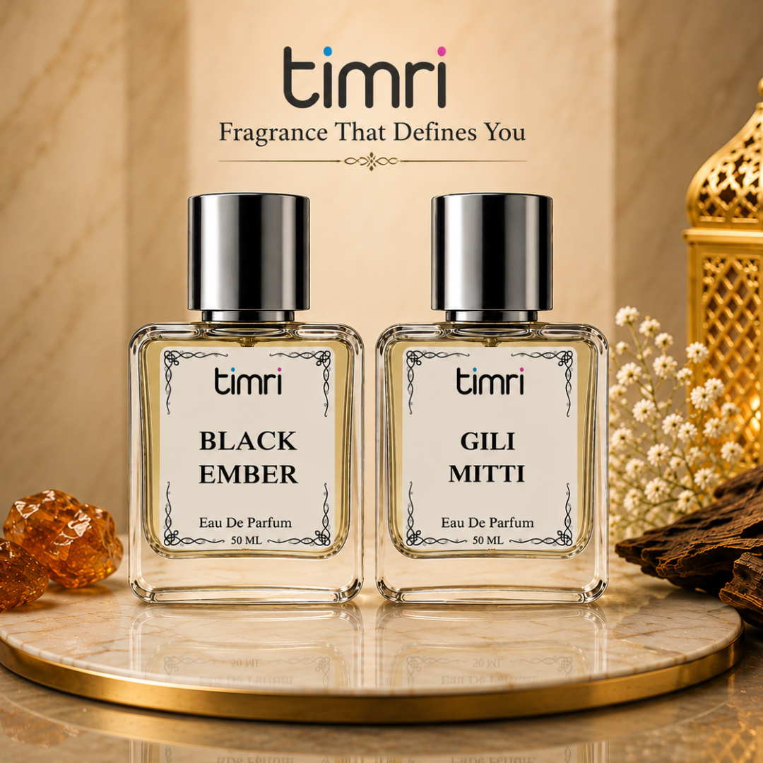 Timri Black Ember & Gili Mitti Combo – Premium Long-Lasting Unisex Perfume Gift Set