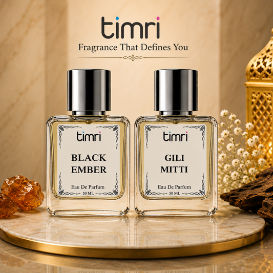 Timri Black Ember & Gili Mitti Combo – Premium Long-Lasting Unisex Perfume Gift Set