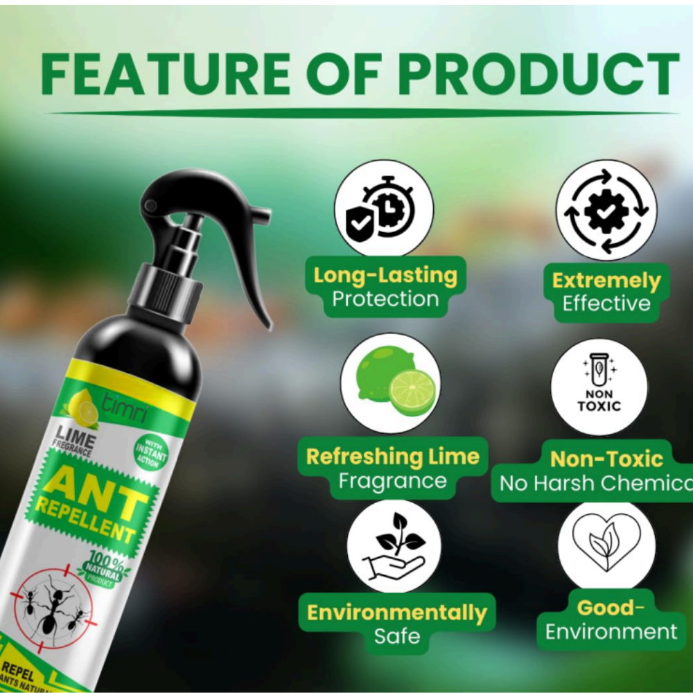 TIMRI Ant Repellent Spray | Natural Ant Repellent for Home & Kitchen