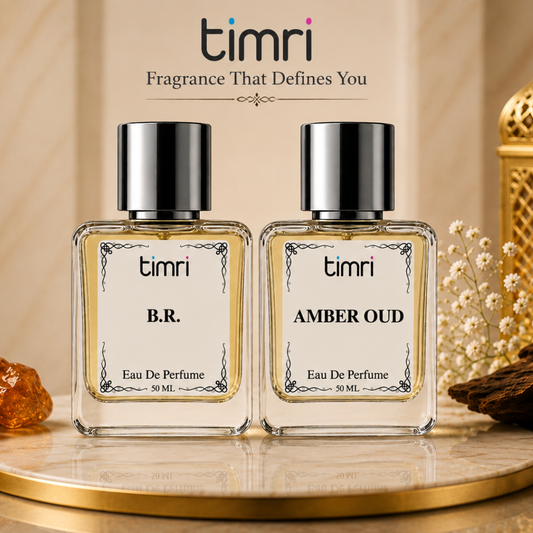 Timri B.R + Ember Oud Perfume Combo Pack (2 x 50ML) | Premium Long Lasting Eau De Parfum for Men & Women