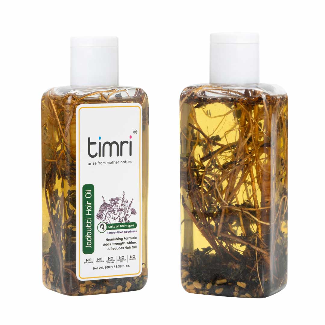 TIMRI Anti Hair Fall Combo of Jadibutti Hair Oil & Milk & Honey Shampoo (100ml & 200ml)