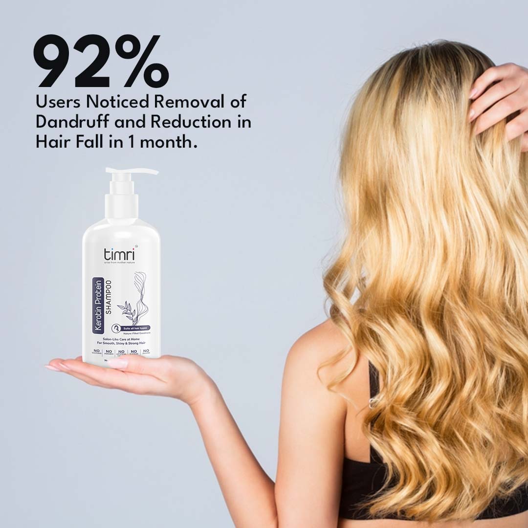 TIMRI Keratin Protein Shampoo for Dandruff & Hair fall Control - 200ml