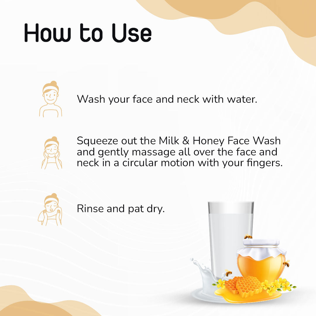 TIMRI Milk & Honey Range Combo for Shampoo, Face Wash and Lotion (200ml, 100ml, 200ml)