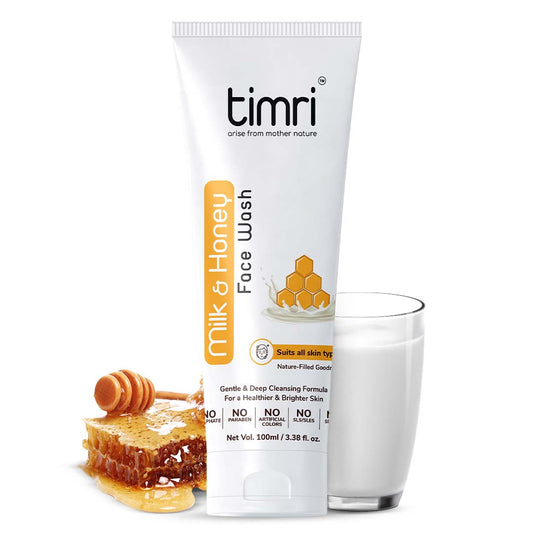 TIMRI Milk & Honey Face Wash for instant Glow - 100ml